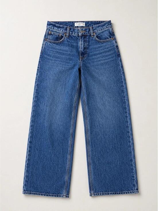Abercrombie & Fitch Denim - Abercrombie Fitch The Wide Leg High Rise Jean Size 24/00 Baggy Preppy